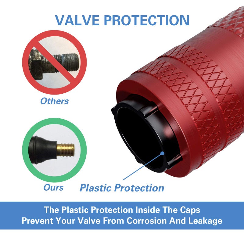 CKAuto American Flag Valve Stem Caps, Aluminum USA Tire Valve Caps, Universal Dust Proof Stem Covers for Cars, Trucks, Bikes, Motorcycles, Bicycles, Corrosion Resistant, 4 Pack(Red) - Image 3